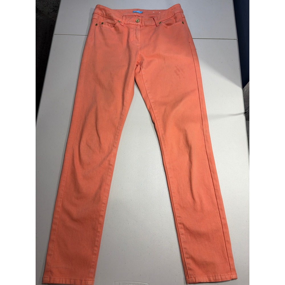 J.McLaughlin Lexi Stretch Denim Slim Jeans Women's Size 4 Coral Pink